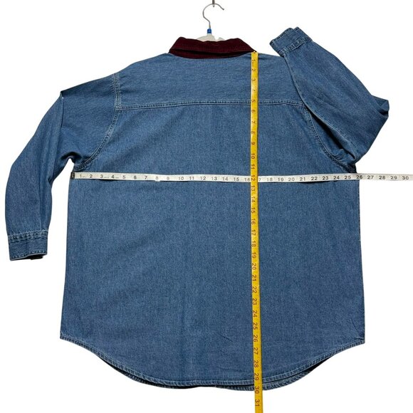 Mickey Unlimited Womens Denim Shirt Embroidered Mickey Pocket Excellent - Picture 4 of 6